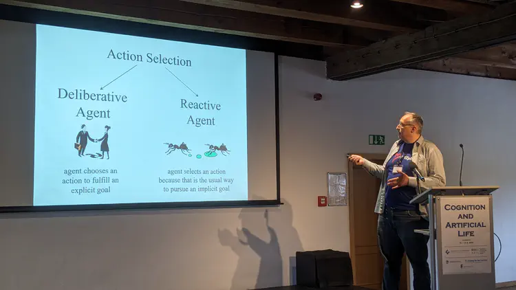 Andrej Lúčny presents at the Cognition and Artificial Life conference
